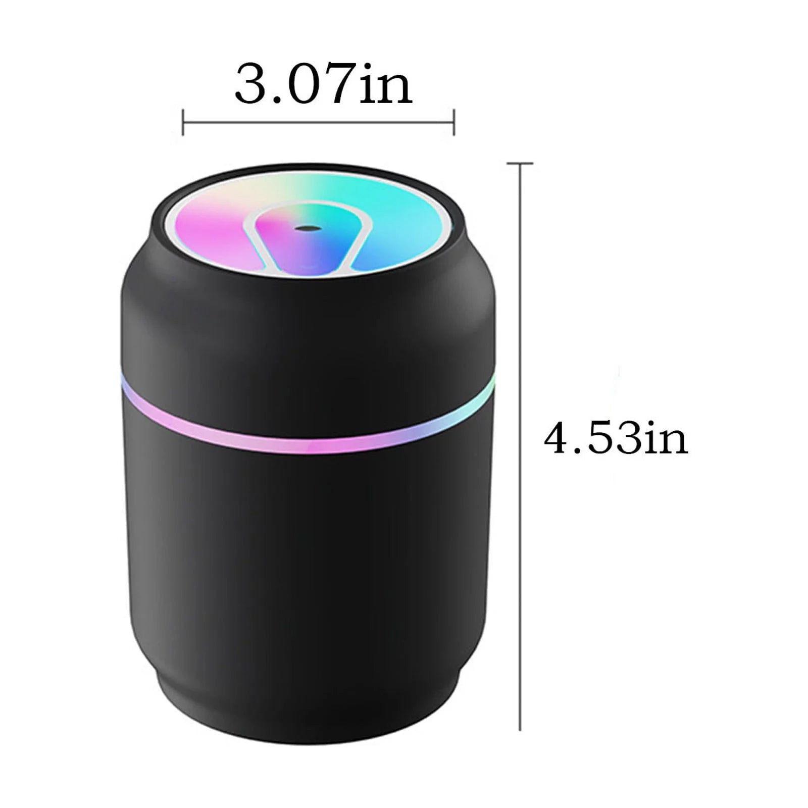 Cool Mini Aromatherapy Humidifier, USB 2 Gear Desktop Cute Humidifier with LED Ambient Light for Car, Office, Bedroom&Living Room